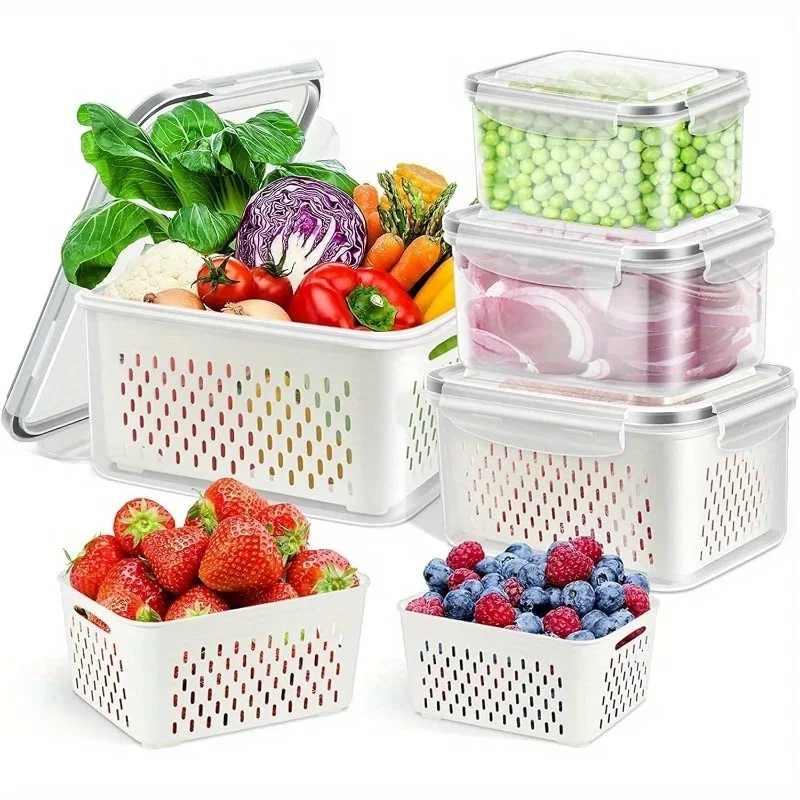 Koelkast opbergset met deksels - Food Storage Jar Set recensie en prijs
