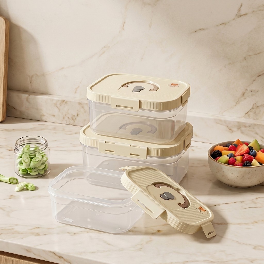Doorzichtige plastic voedselbe - Food Storage Handling recensie en prijs