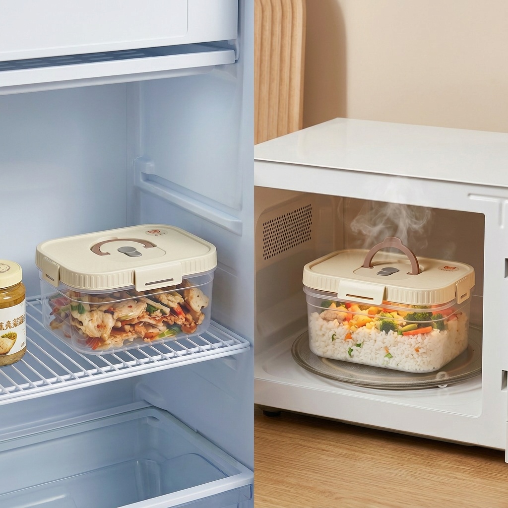 Doorzichtige plastic voedselbe - Food Storage Handling recensie en prijs