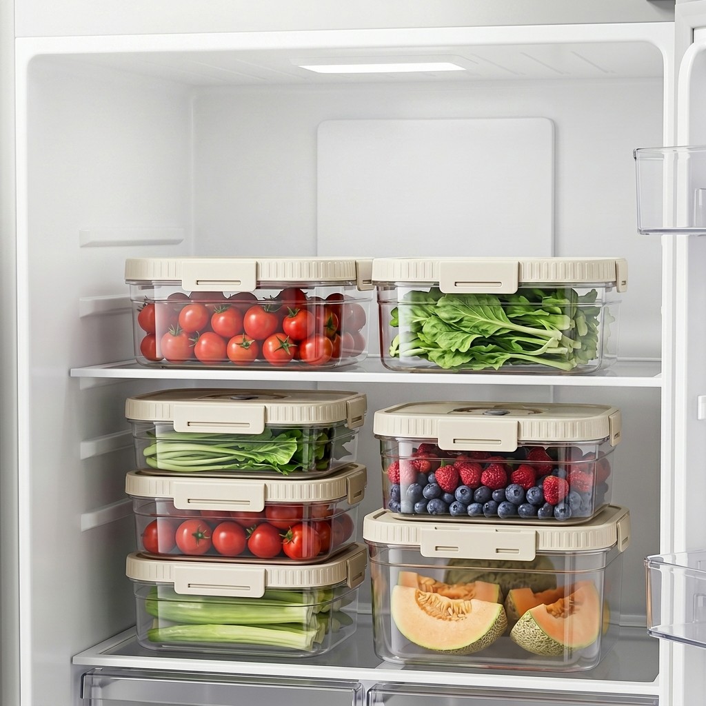 Doorzichtige plastic voedselbe - Food Storage Handling recensie en prijs